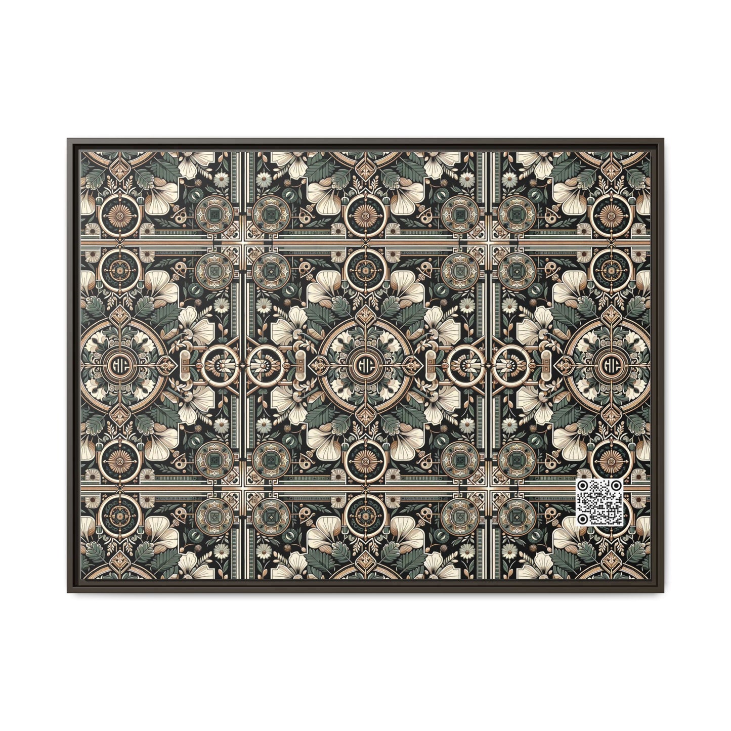 Cyber Garden Party Tech Garden Extravaganza Matte Canvas, Framed (multi-Color) - 8404 Design-66 A