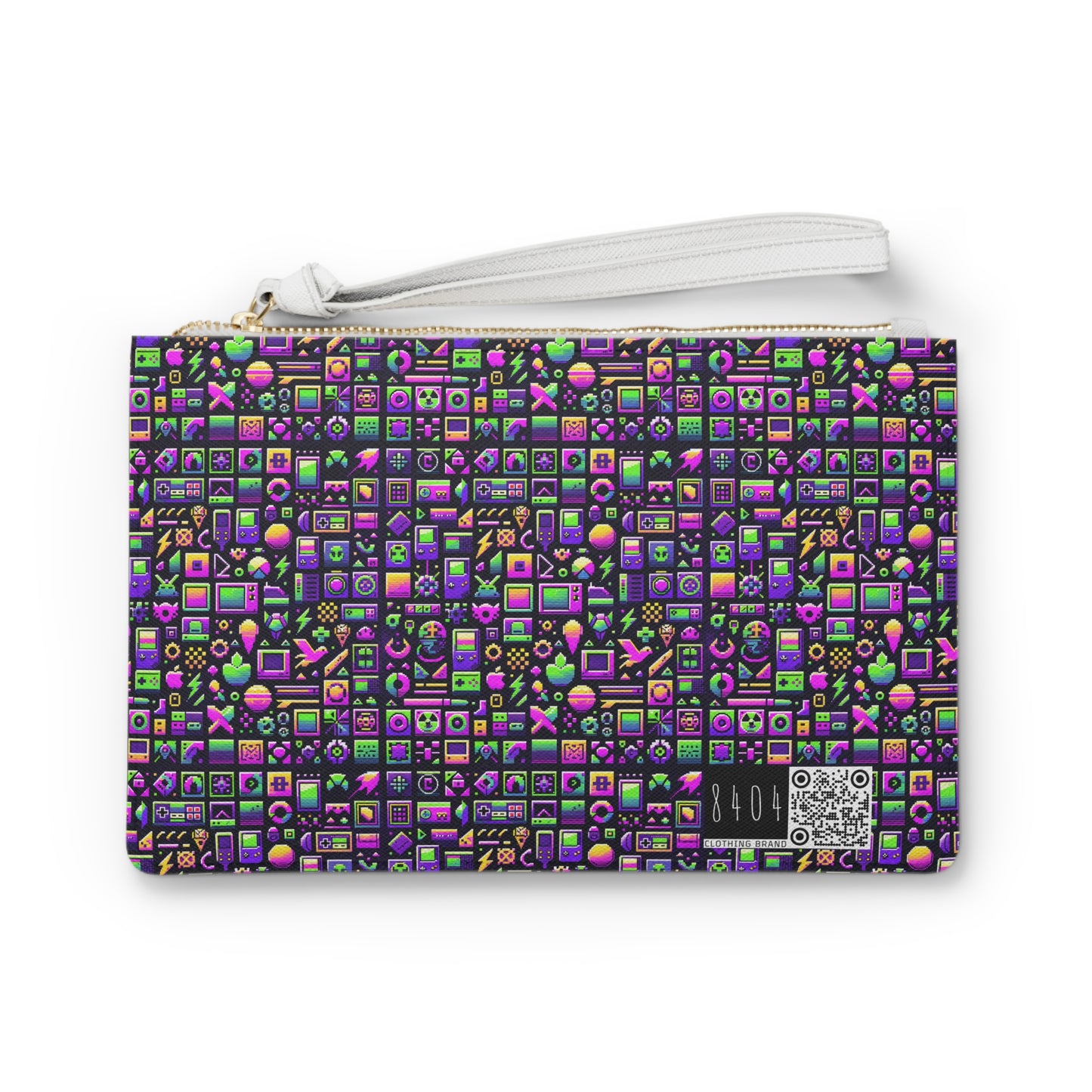 Digital Nostalgia Remix Modern Vintage Fusion Clutch Bag - 8404 Design-49