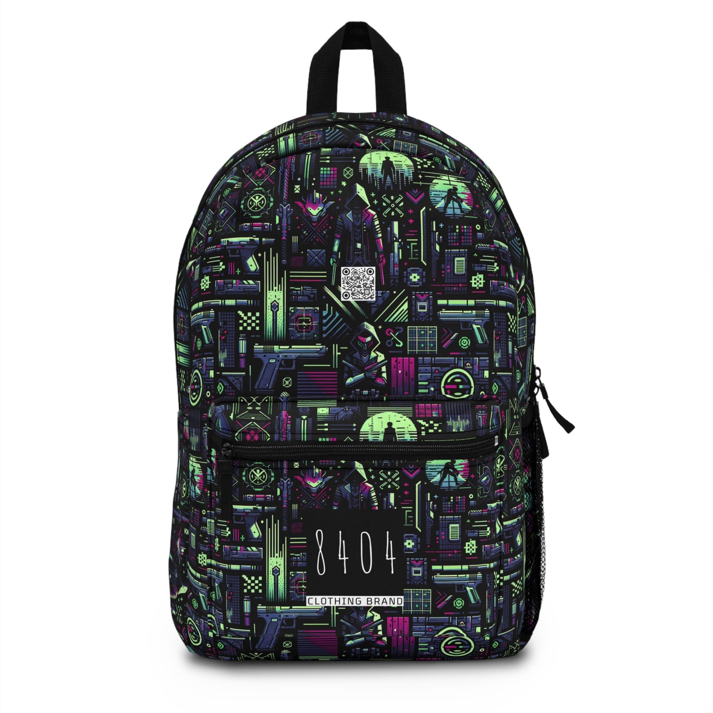 Tech Noir Futuristic Cyberpunk Backpack - 8404 Design-63