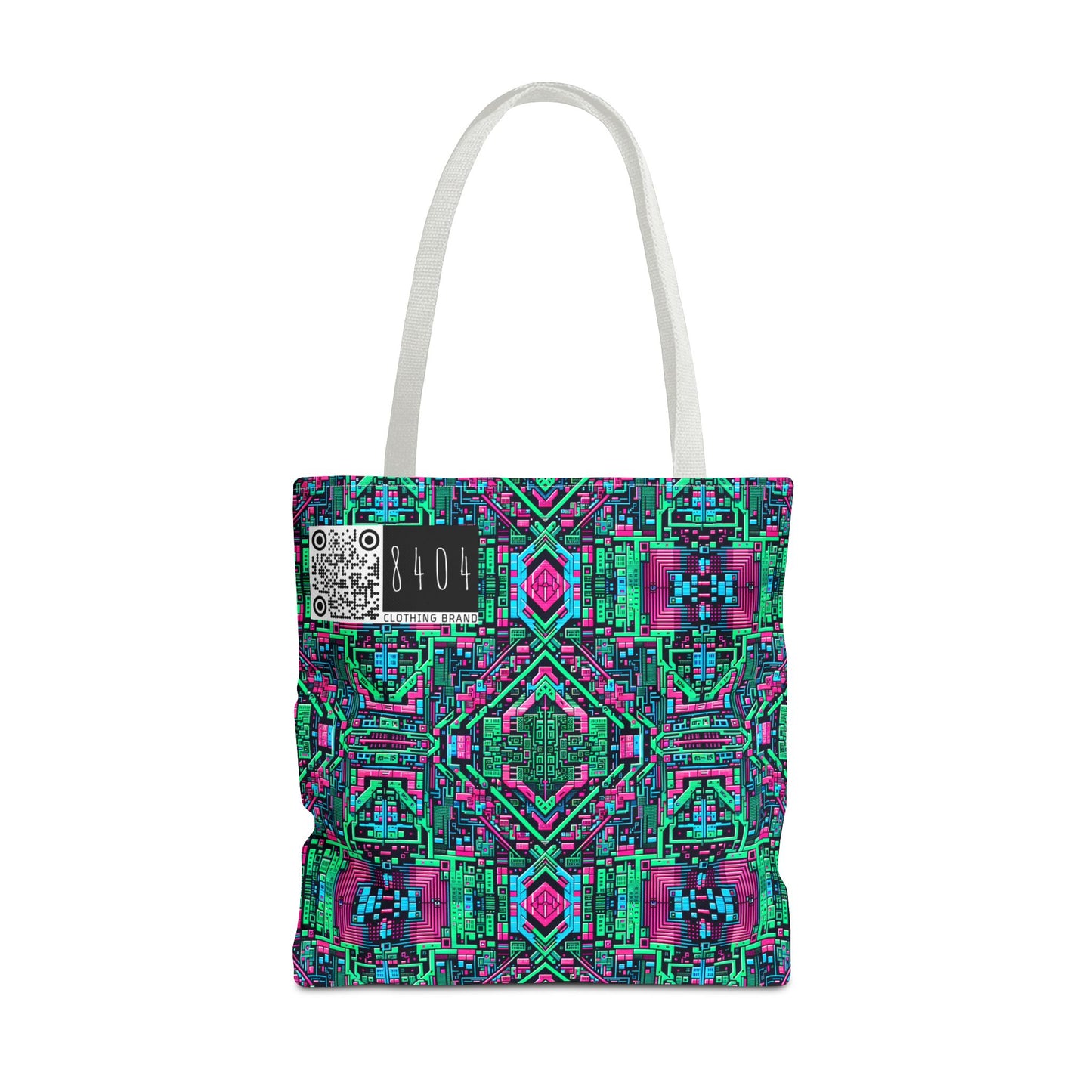 Digital Glitch Vibes Tech-Inspired Streetwear Tote Bag - 8404 Design-71