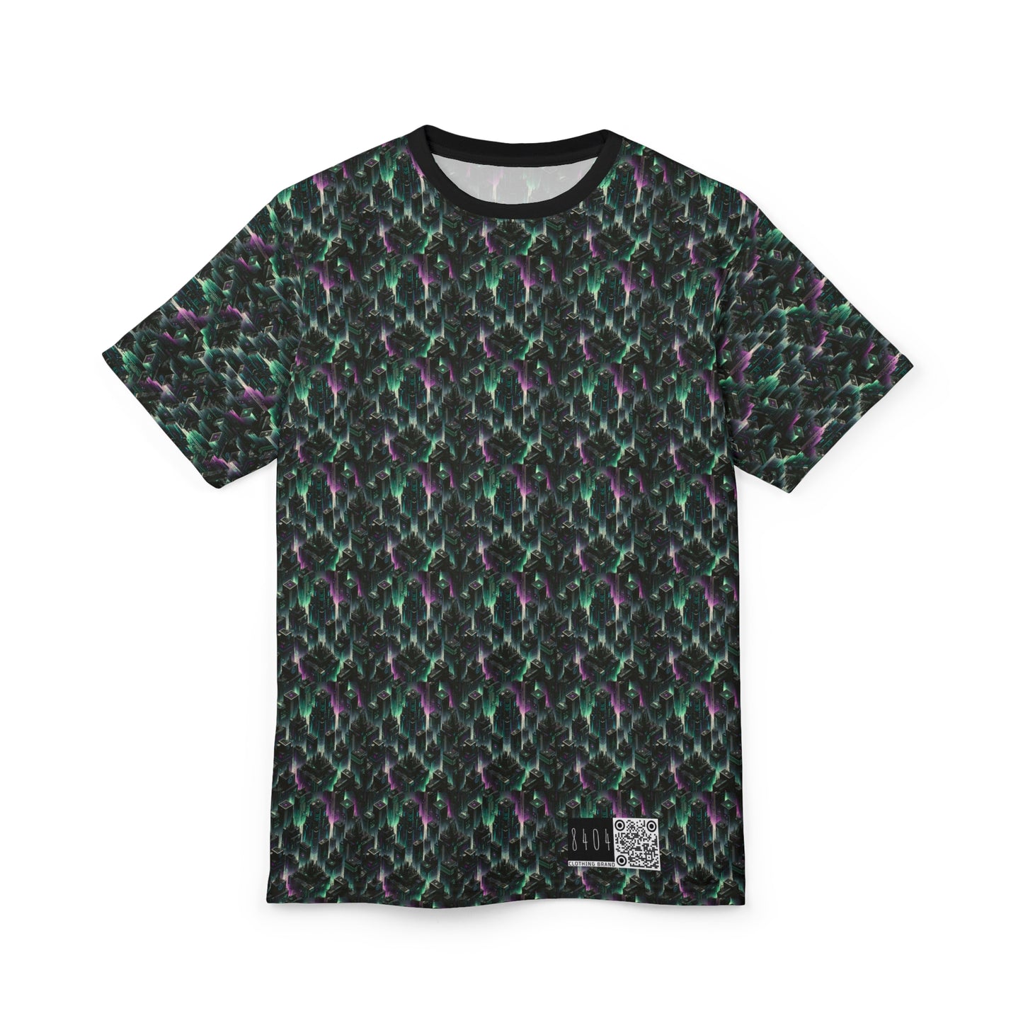 Tech Noir Aesthetics Tech-Forward Urban Dystopia Unisex Cut & Sew Tee - 8404 Design-44