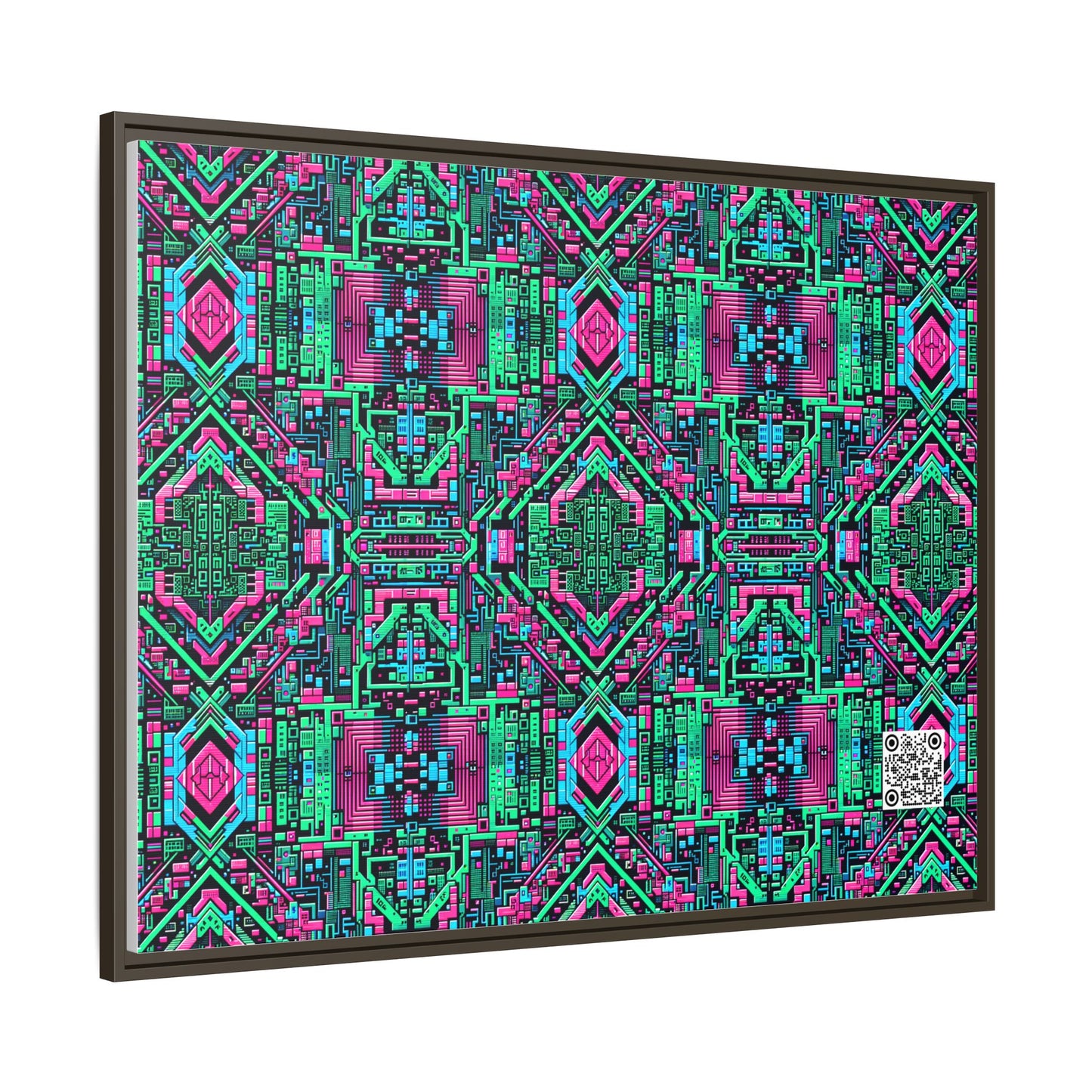 Digital Glitch Vibes Tech-Inspired Streetwear Matte Canvas, Framed (multi-Color) - 8404 Design-71 A