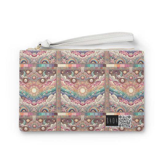 Digital Dreamland Whimsical and Nostalgic Streetwear With a Digital Twist Clutch Bag - 8404 Design-56