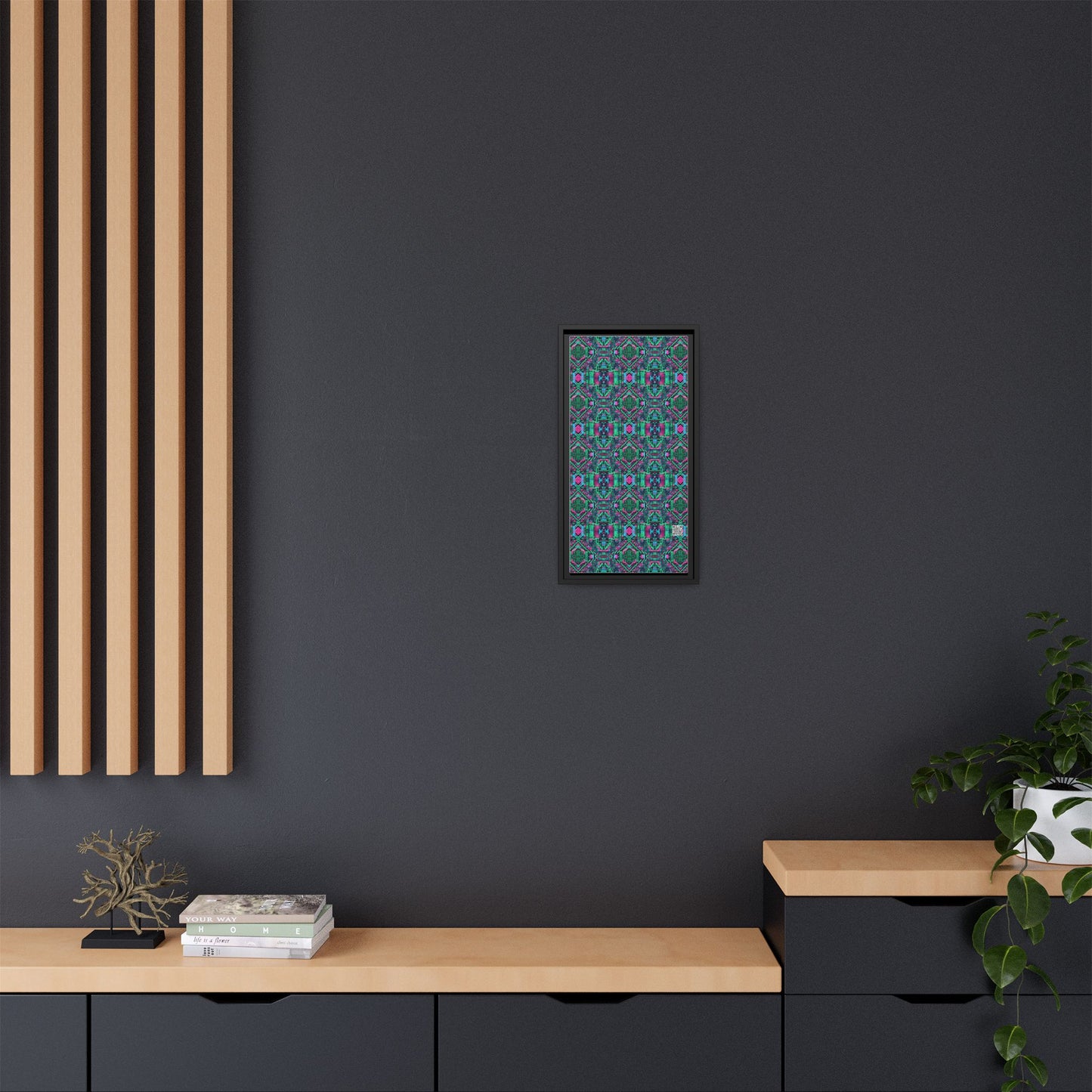 Digital Glitch Vibes Tech-Inspired Streetwear Matte Canvas, Framed (multi-Color) - 8404 Design-71 B