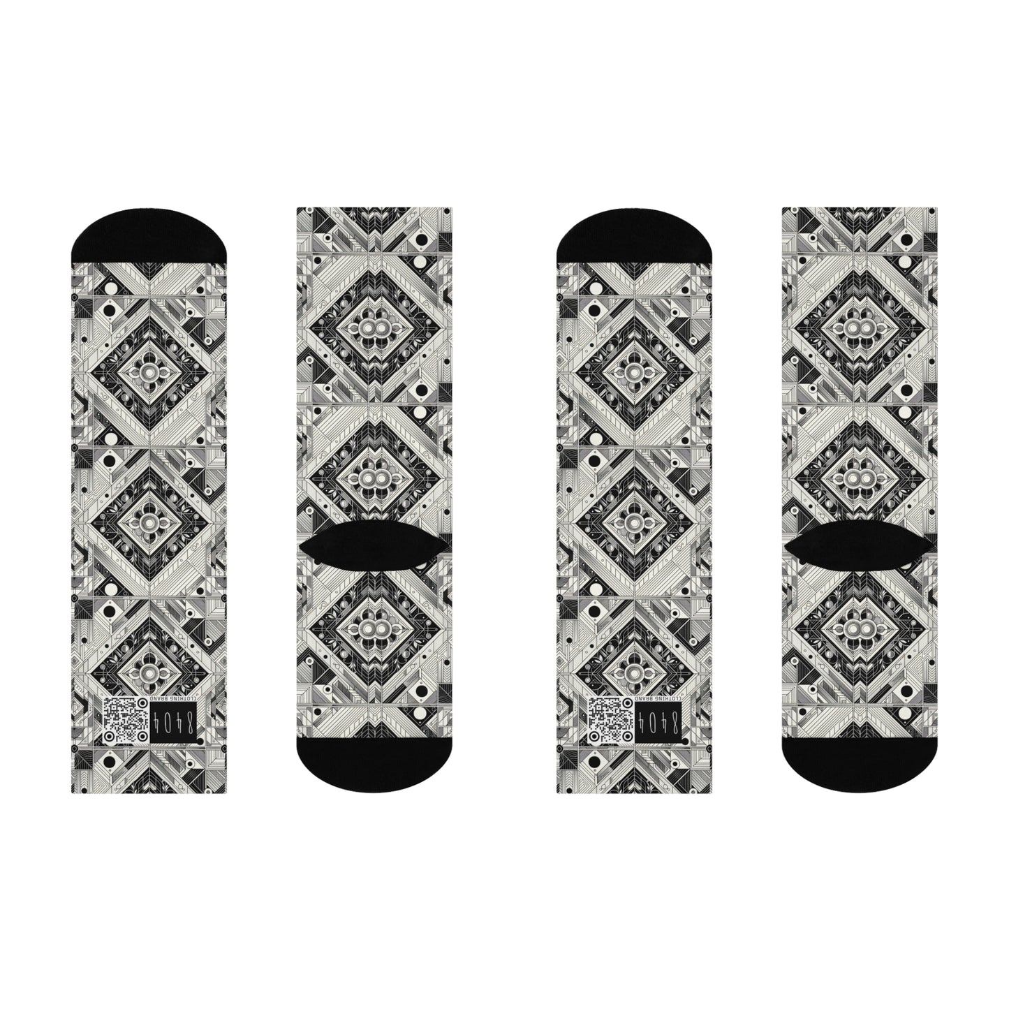 Tech Minimalism Minimalist Tech Cushioned Crew Socks - 8404 Design-54