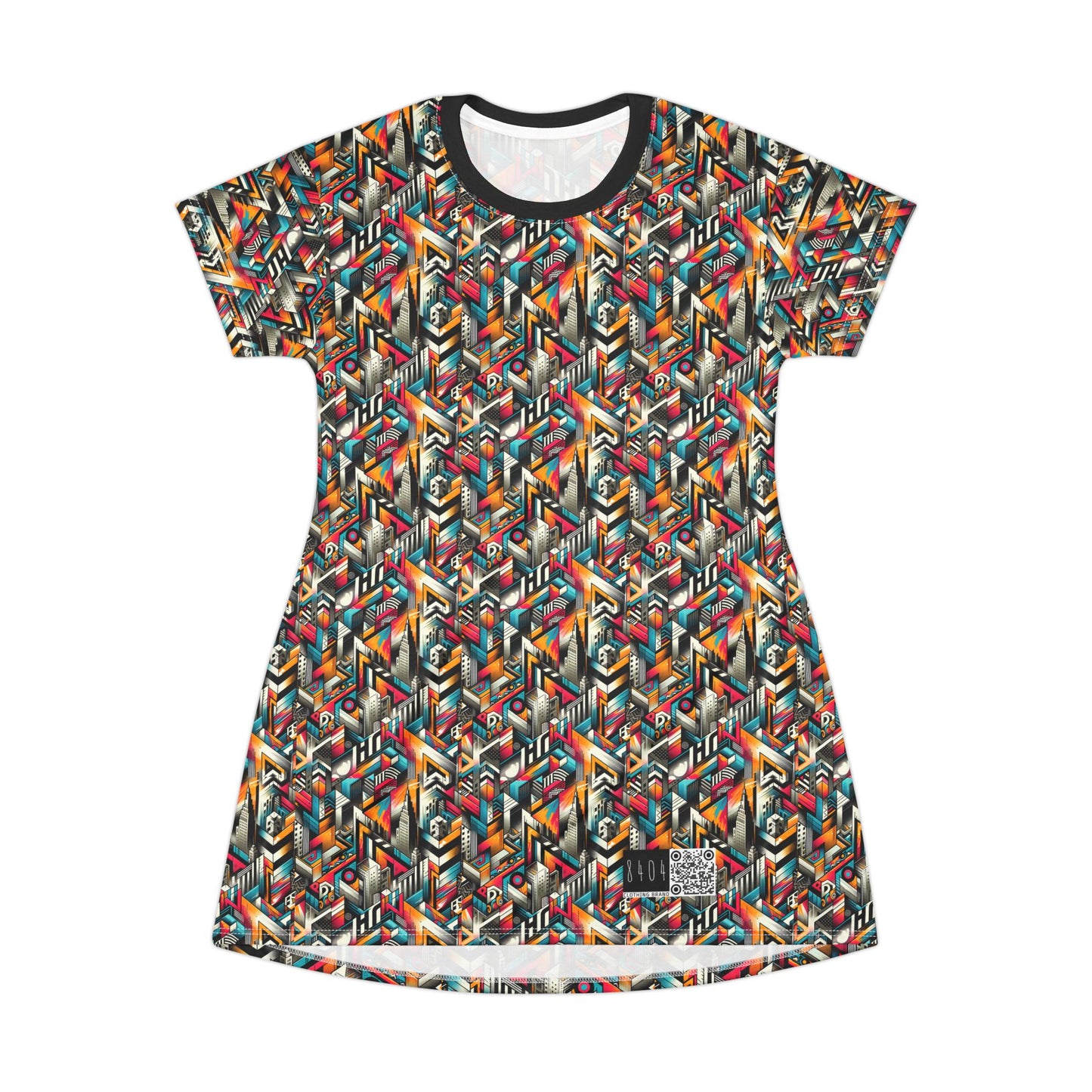 Graffiti Revival Urban Street Art T-Shirt Dress - 8404 Design-62