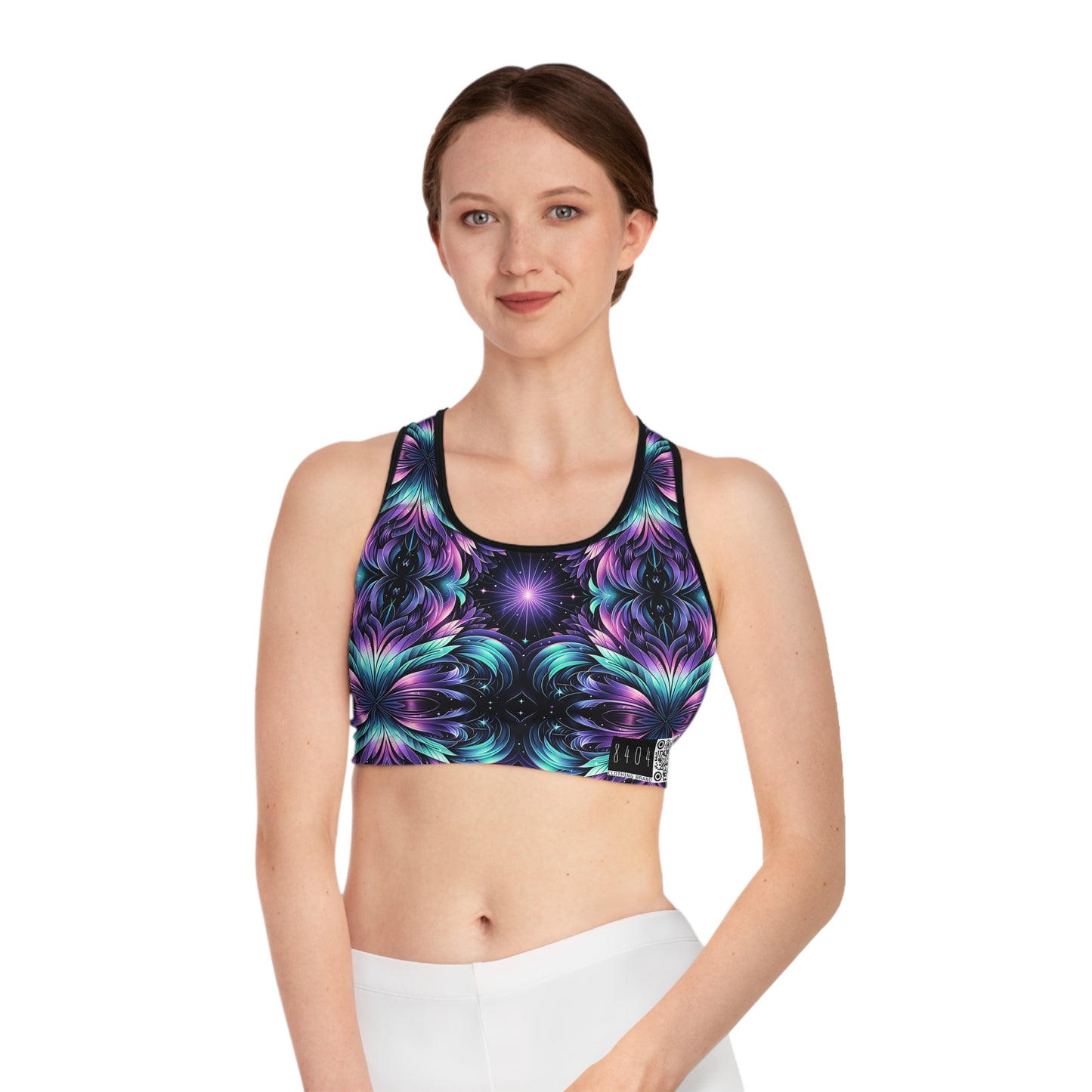 Iridescent Dream Futuristic Tech Sports Bra - 8404 Design-60