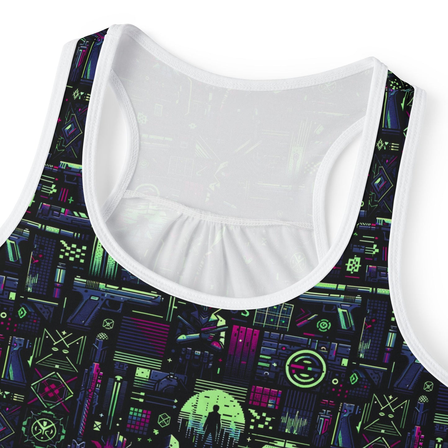 Tech Noir Futuristic Cyberpunk Women's Tank Top - 8404 Design-63