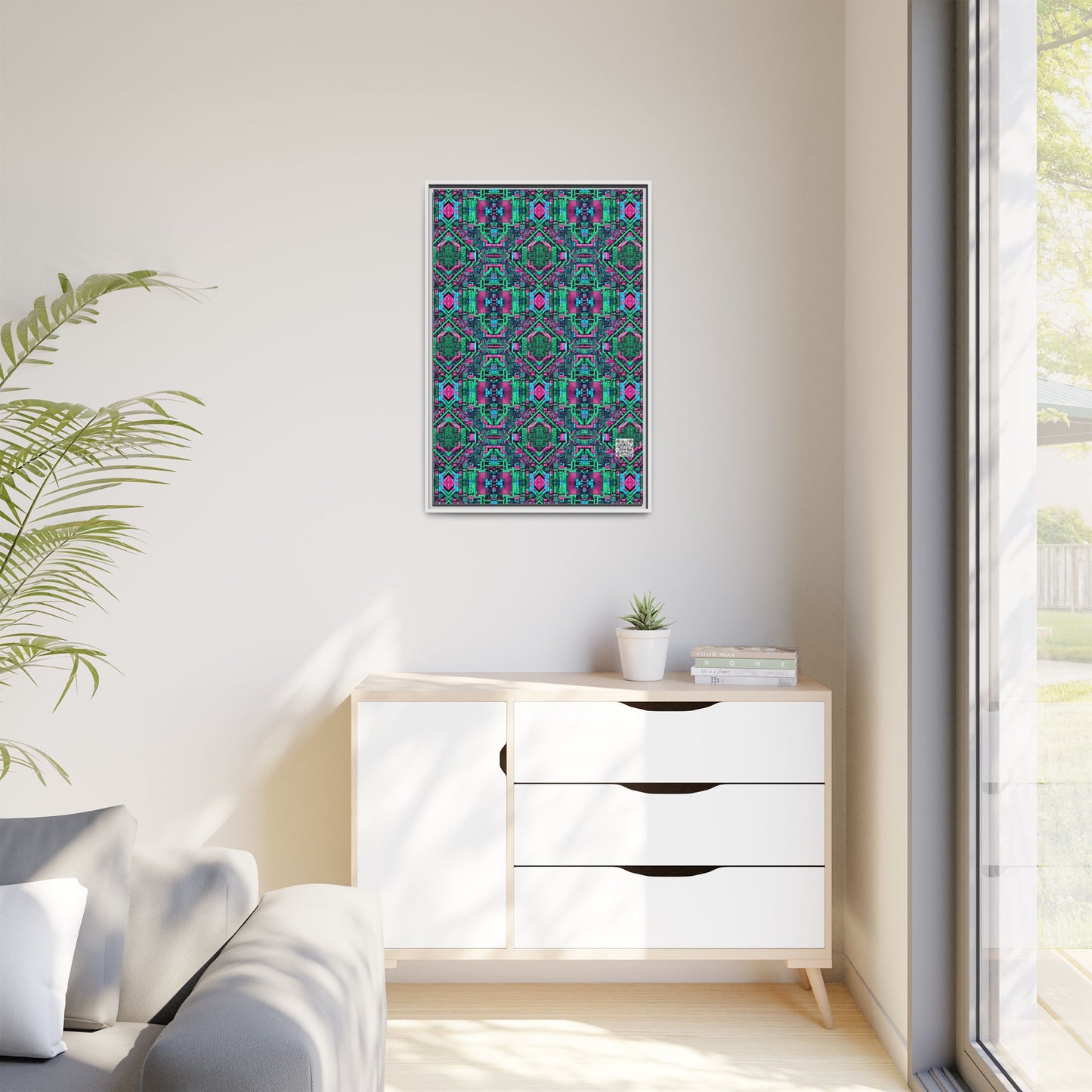 Digital Glitch Vibes Tech-Inspired Streetwear Matte Canvas, Framed (multi-Color) - 8404 Design-71 A