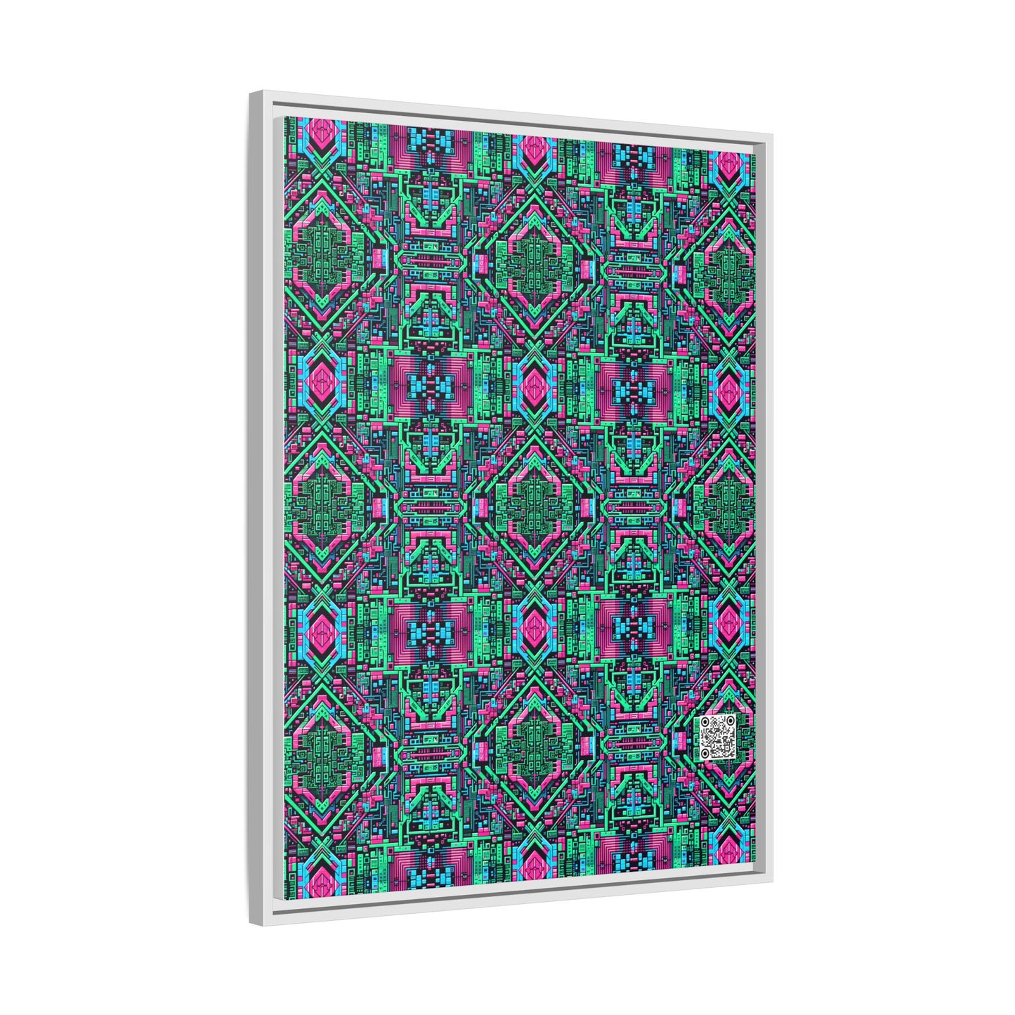 Digital Glitch Vibes Tech-Inspired Streetwear Matte Canvas, Framed (multi-Color) - 8404 Design-71 A