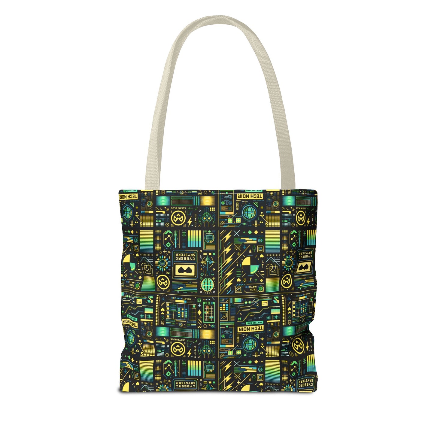 Digital Dystopia Tech Noir Tote Bag - 8404 Design-57