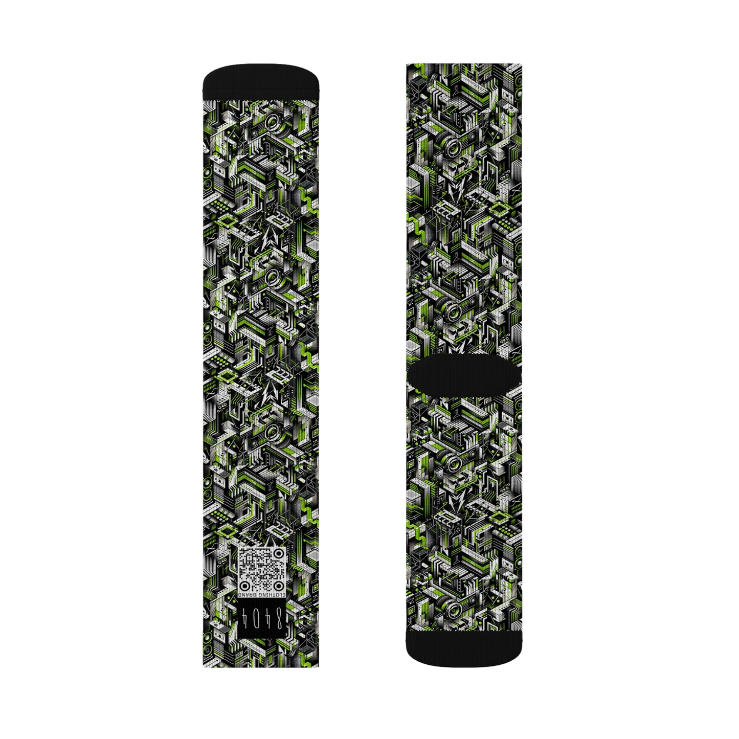 Graffiti Tech Fusion Bold Streetwear Fusion Sublimation Socks - 8404 Design-53