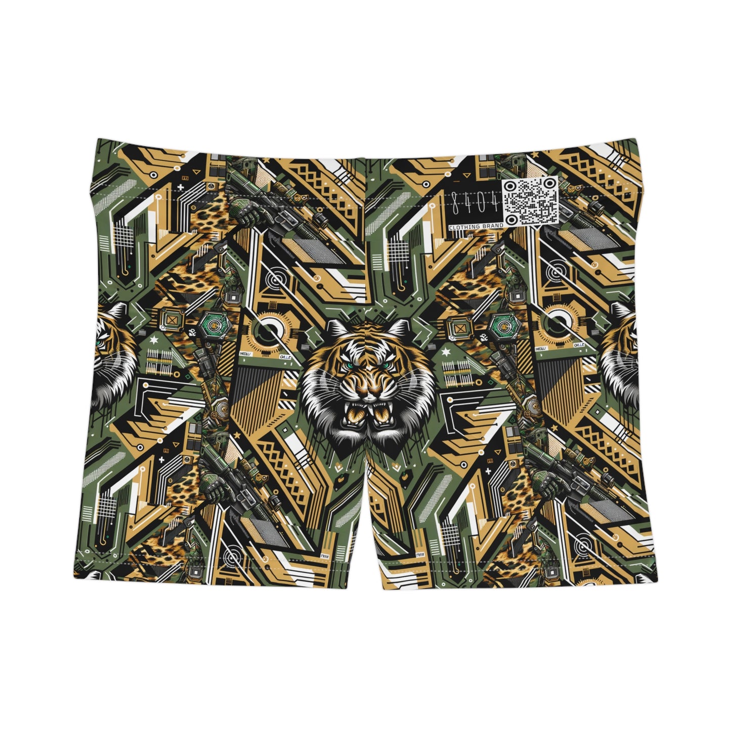 Neo-Camo Fusion Tech-Forward Streetwear Women's Shorts - 8404 Design-58