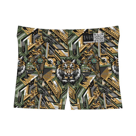 Neo-Camo Fusion Tech-Forward Streetwear Women's Shorts - 8404 Design-58