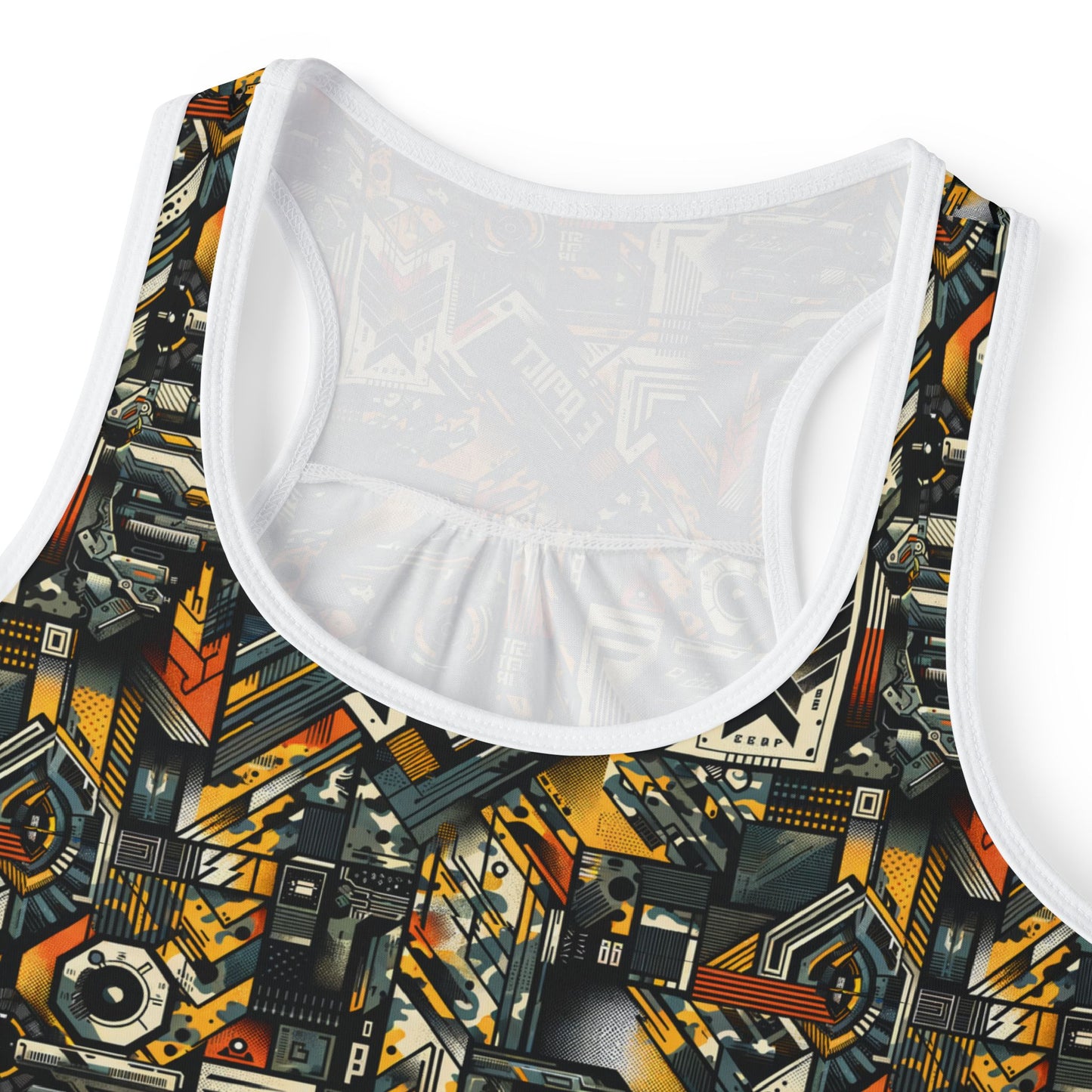 Digital Punk Futuristic Grunge Women's Tank Top - 8404 Design-49
