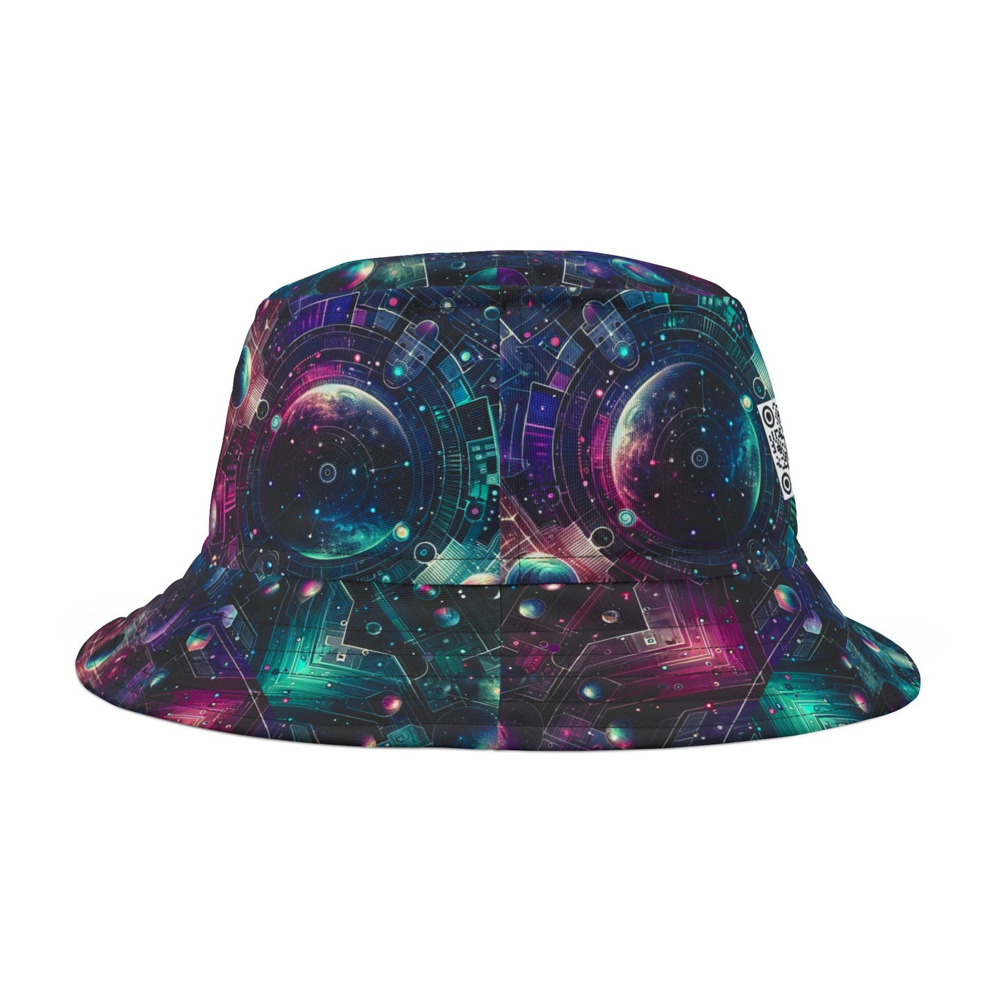 Galactic Hues Tech-Forward Cosmic Fusion Bucket Hat - 8404 Design-59