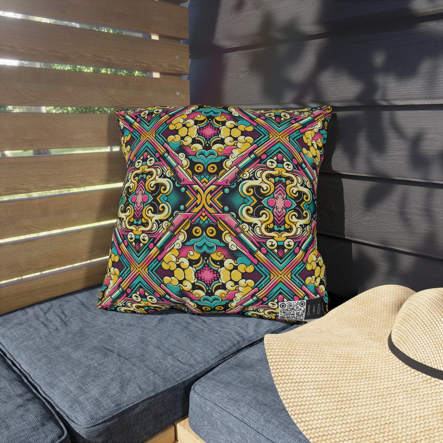 Neon Pop Art Revival Pop Culture Retro Outdoor Pillow - 8404 Design-59