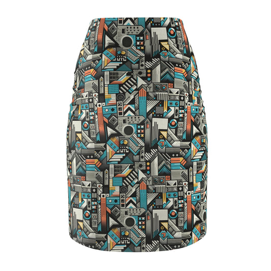 Digital Street Art Urban Street Style Women's Pencil Skirt - 8404 Design-81