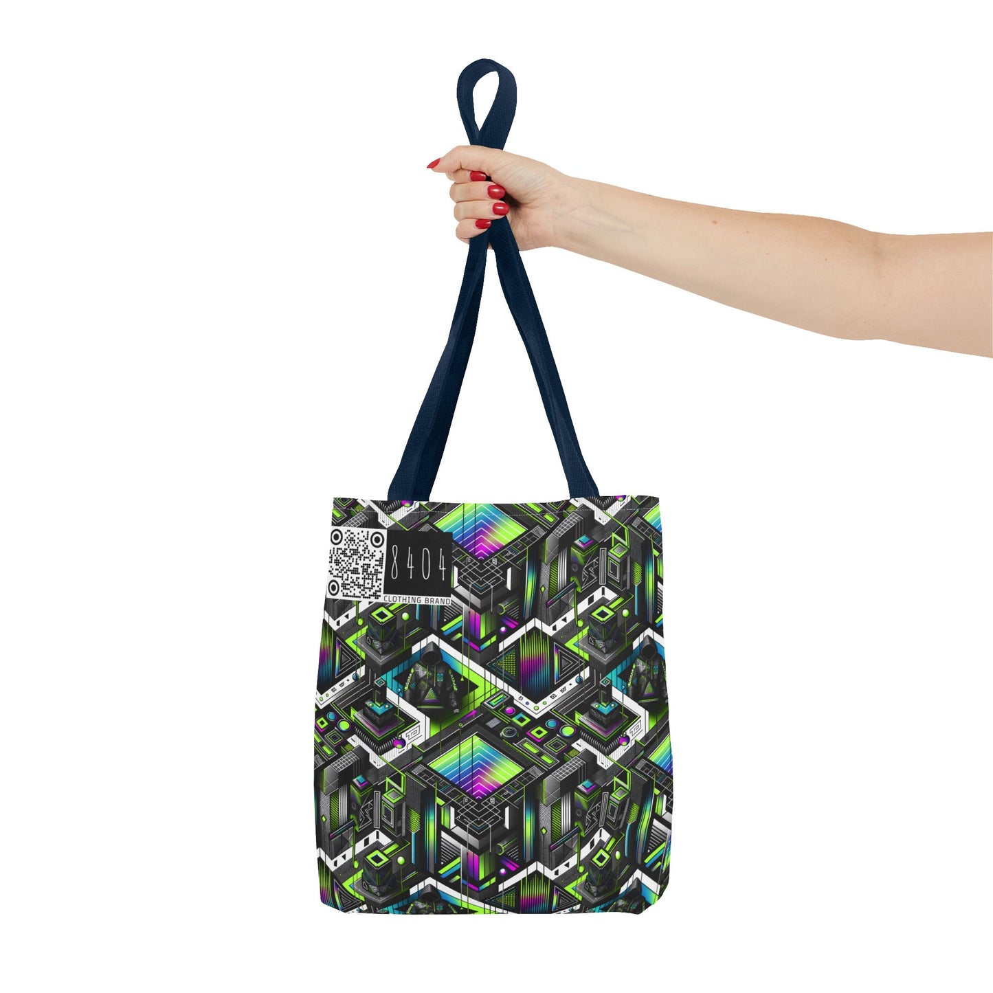 Retro Futurism Graphics Tech-Forward Streetwear Tote Bag - 8404 Design-52