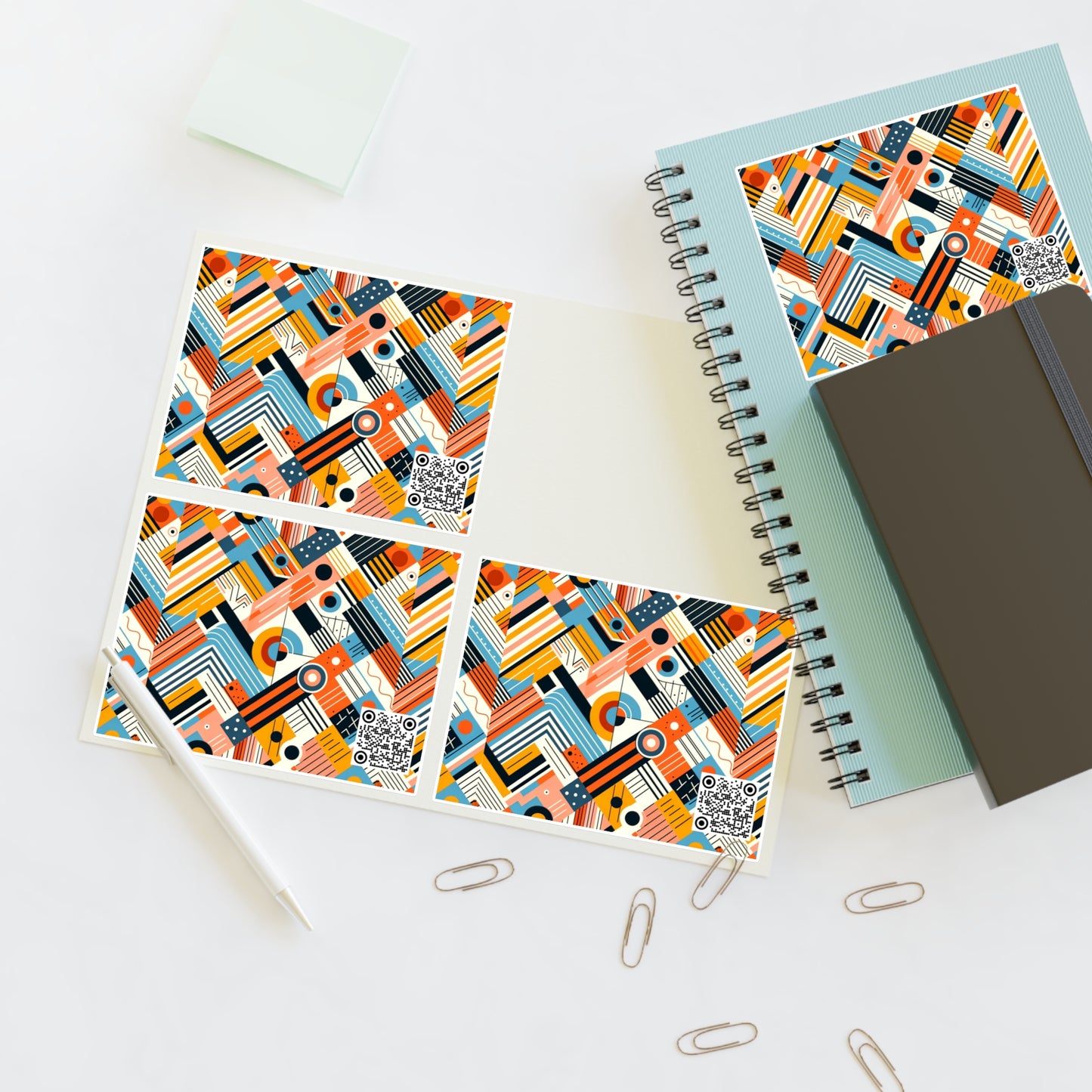 Abstract Graphic Art Modern Artistic Expression Sticker Sheets - 8404 Design-54