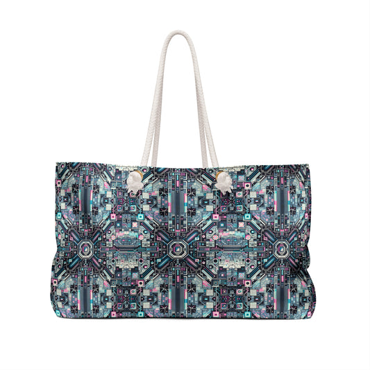 Digital Renaissance Tech-Forward Maximalism Weekender Bag - 8404 Design-44