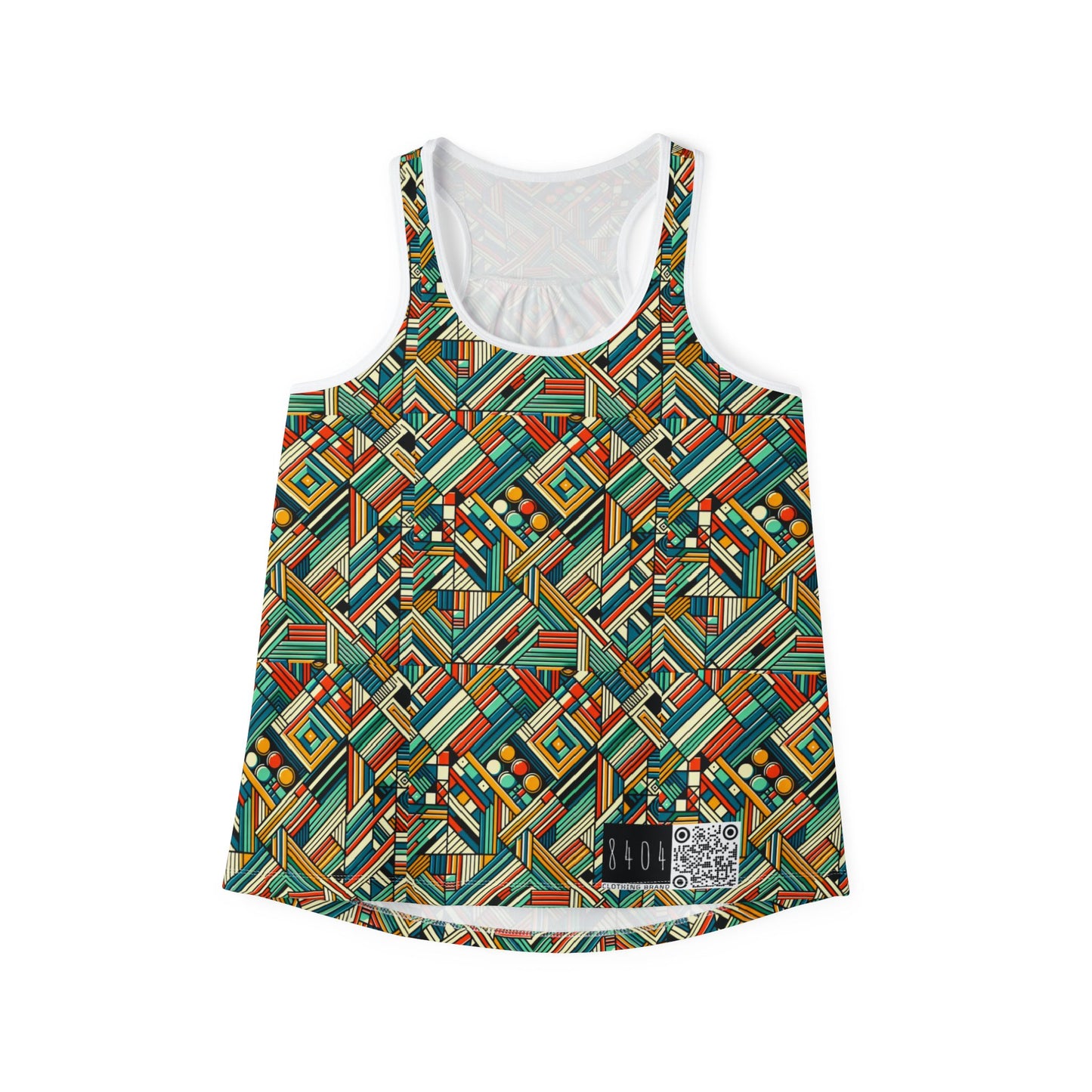 Abstract Graphic Art Modern Artistic Expression Women's Tank Top - 8404 Design-67