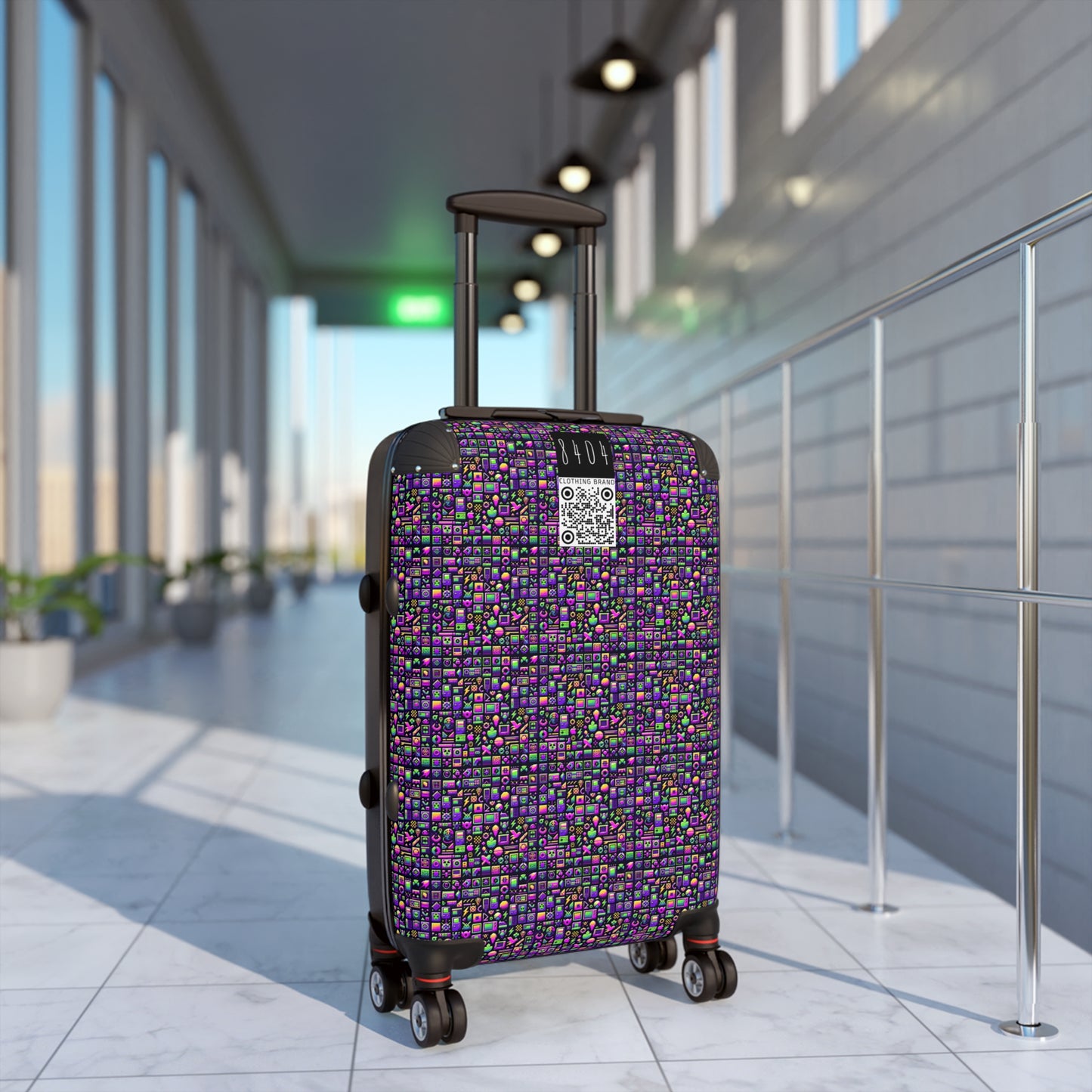 Digital Nostalgia Remix Modern Vintage Fusion Suitcase - 8404 Design-49