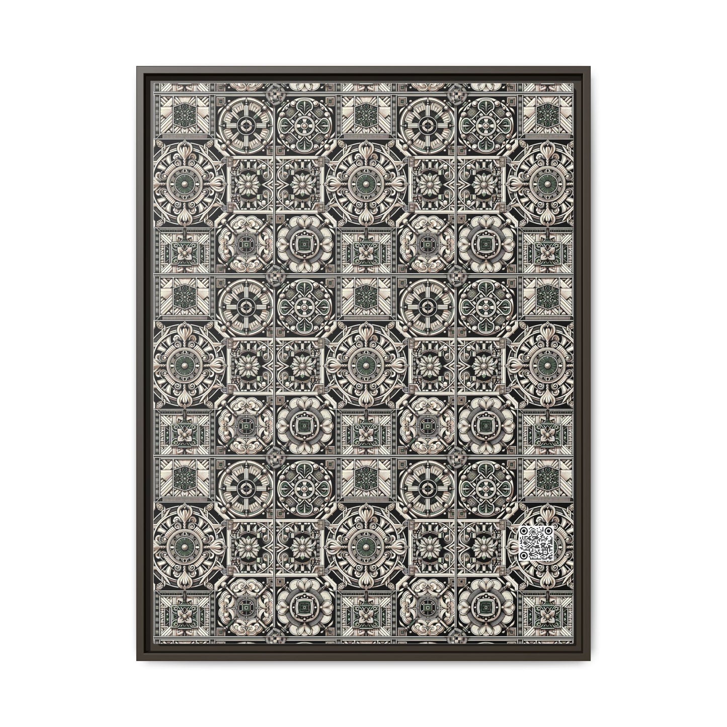 Cyber Garden Party Tech Garden Extravaganza Matte Canvas, Framed (multi-Color) - 8404 Design-45 A