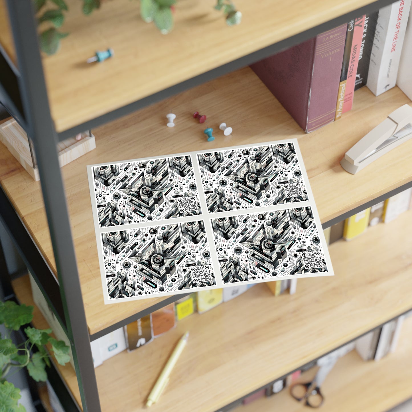 Tech-Infused Streetwear Tech-Forward Minimalism Sticker Sheets - 8404 Design-51