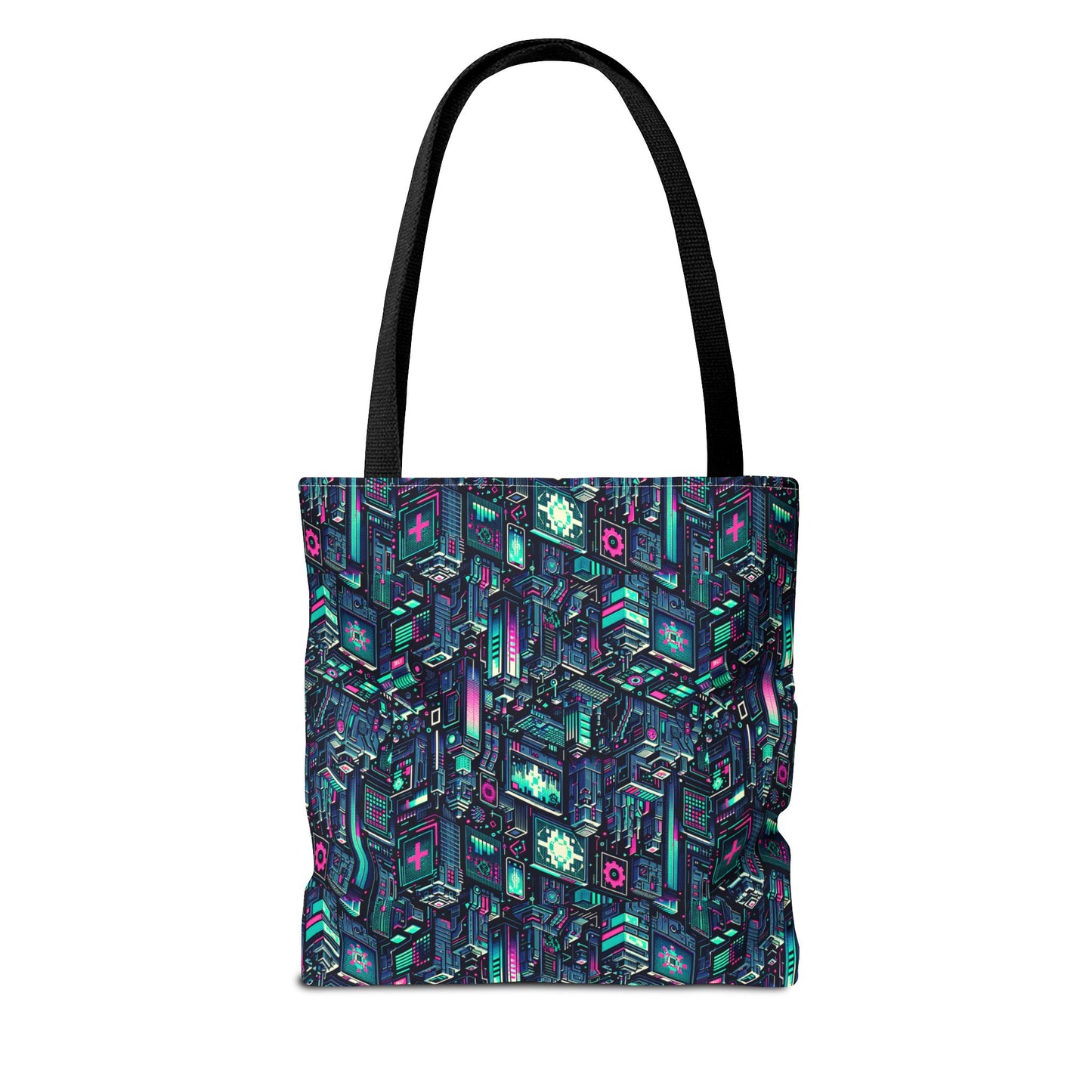Digital Rebellion Tech-Inspired Streetwear Tote Bag - 8404 Design-58