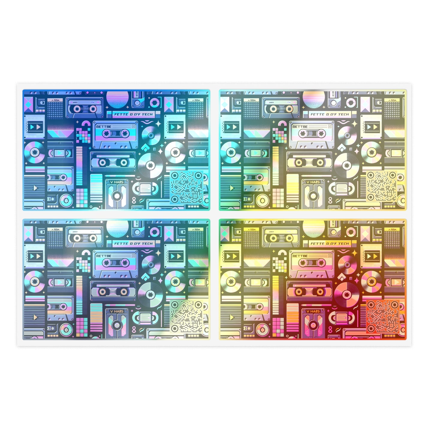 Digital Nostalgia Tech-Inspired Retro Fusion Sticker Sheets - 8404 Design-48