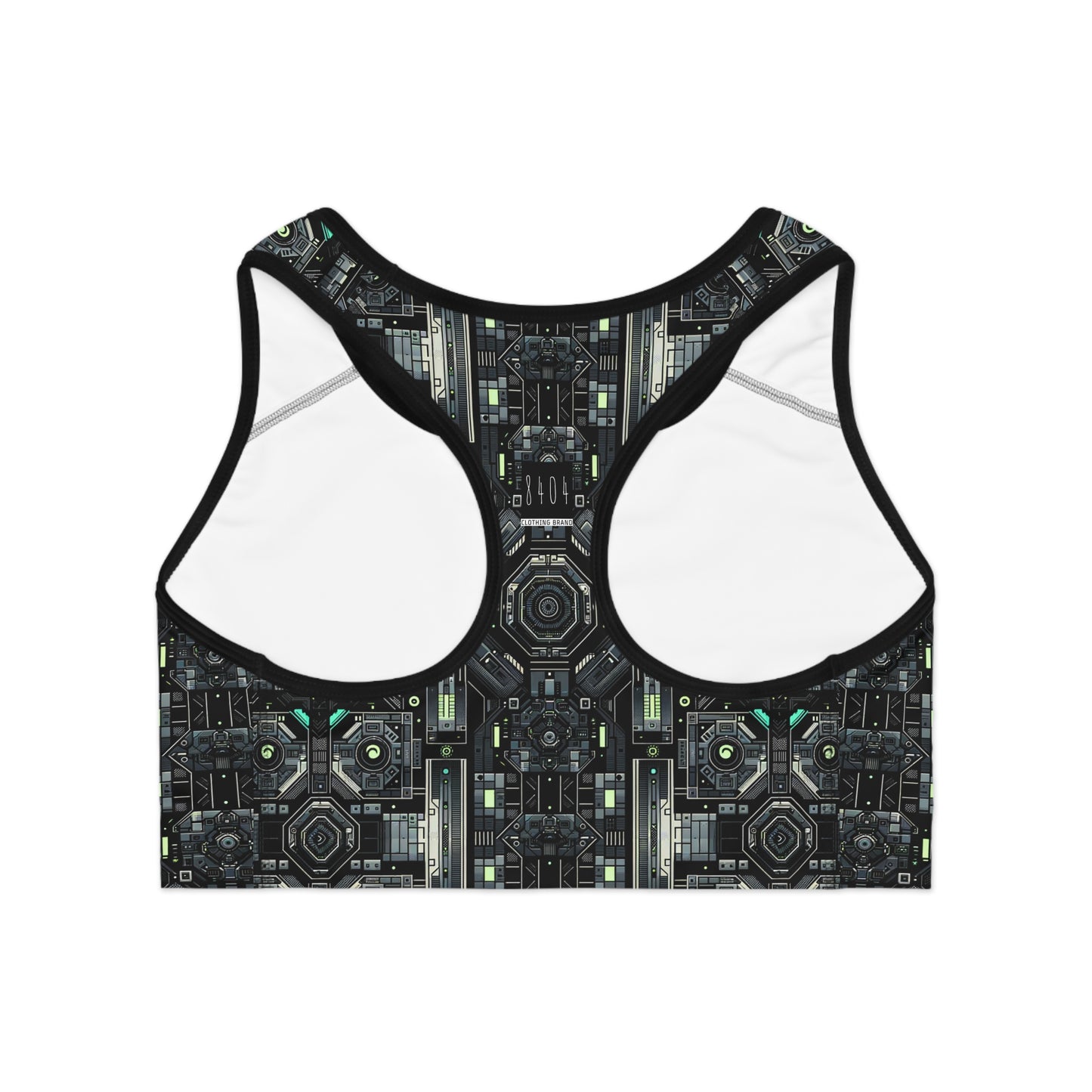 Tech Noir Tech-Forward Minimalism Sports Bra - 8404 Design-52
