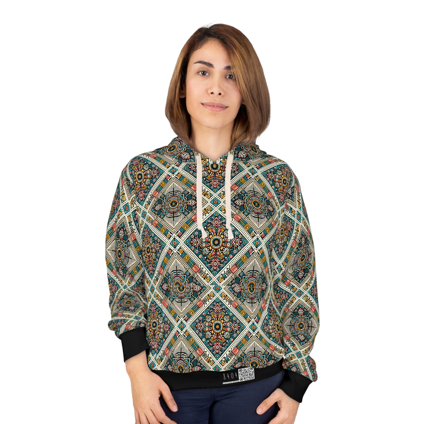 Cultural Fusion Tech Blend of Cultural Heritage With Tech-Inspired Elements Pullover Hoodie - 8404 Design-64