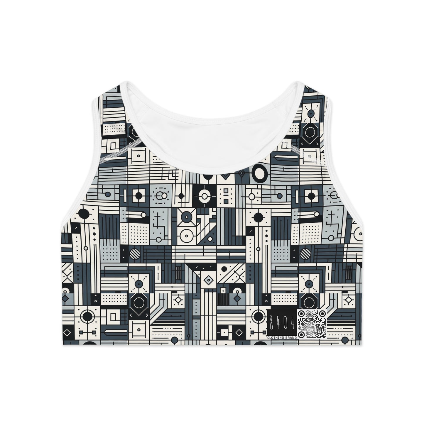 Digital Minimalism Minimalist Tech Sports Bra - 8404 Design-49