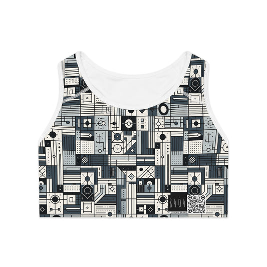 Digital Minimalism Minimalist Tech Sports Bra - 8404 Design-49