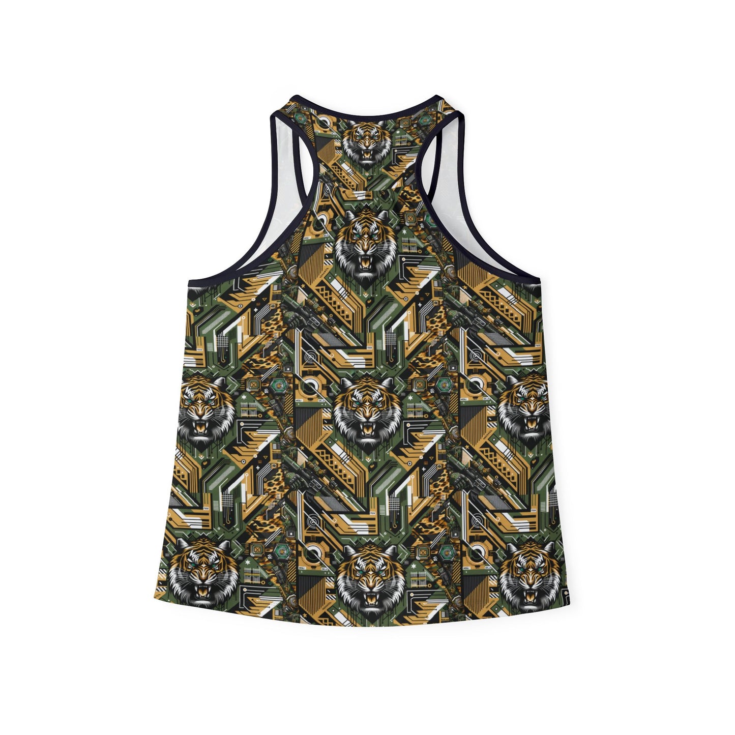 Neo-Camo Fusion Tech-Forward Streetwear Women's Tank Top - 8404 Design-58