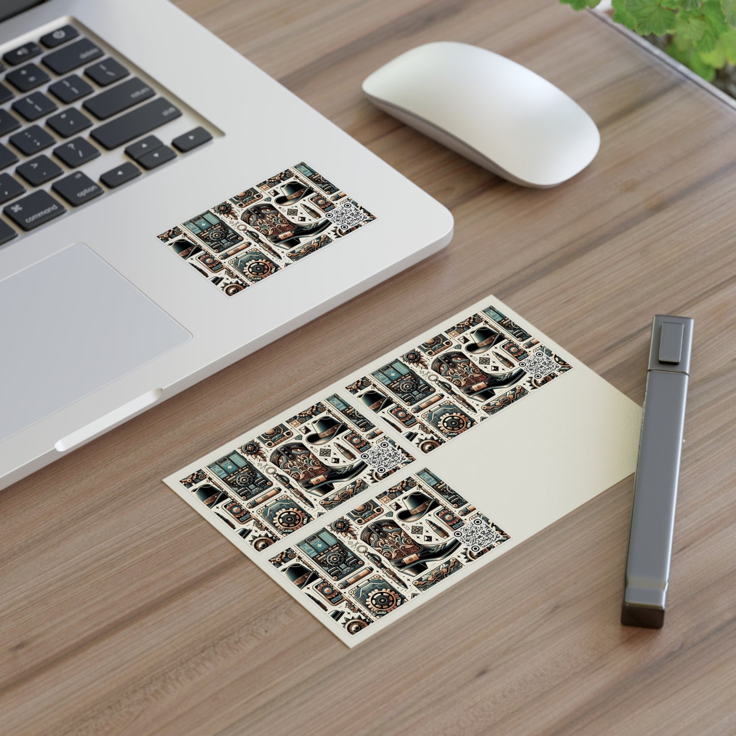 Digital Cowboy Chic Tech-Infused Western Fusion Sticker Sheets - 8404 Design-51
