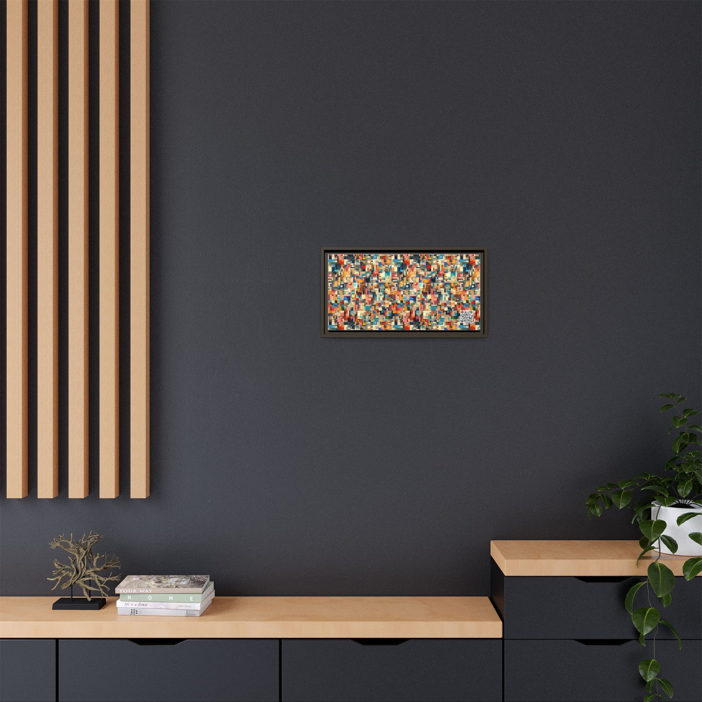 Digital Artistic Expression Artistic Streetwear Matte Canvas, Framed (multi-Color) - 8404 Design-46 B
