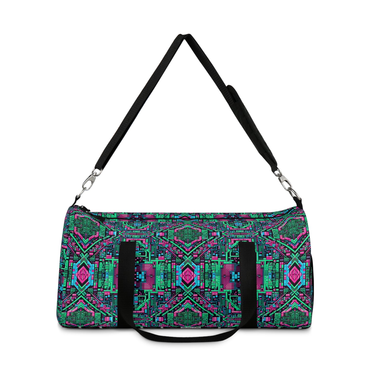 Digital Glitch Vibes Tech-Inspired Streetwear Duffel Bag - 8404 Design-71