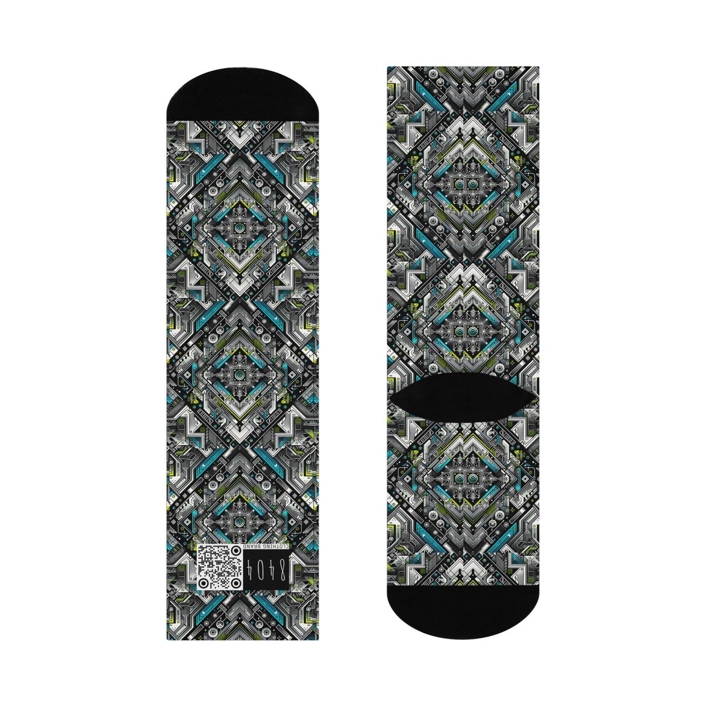 Cushioned Crew Socks Future Tech