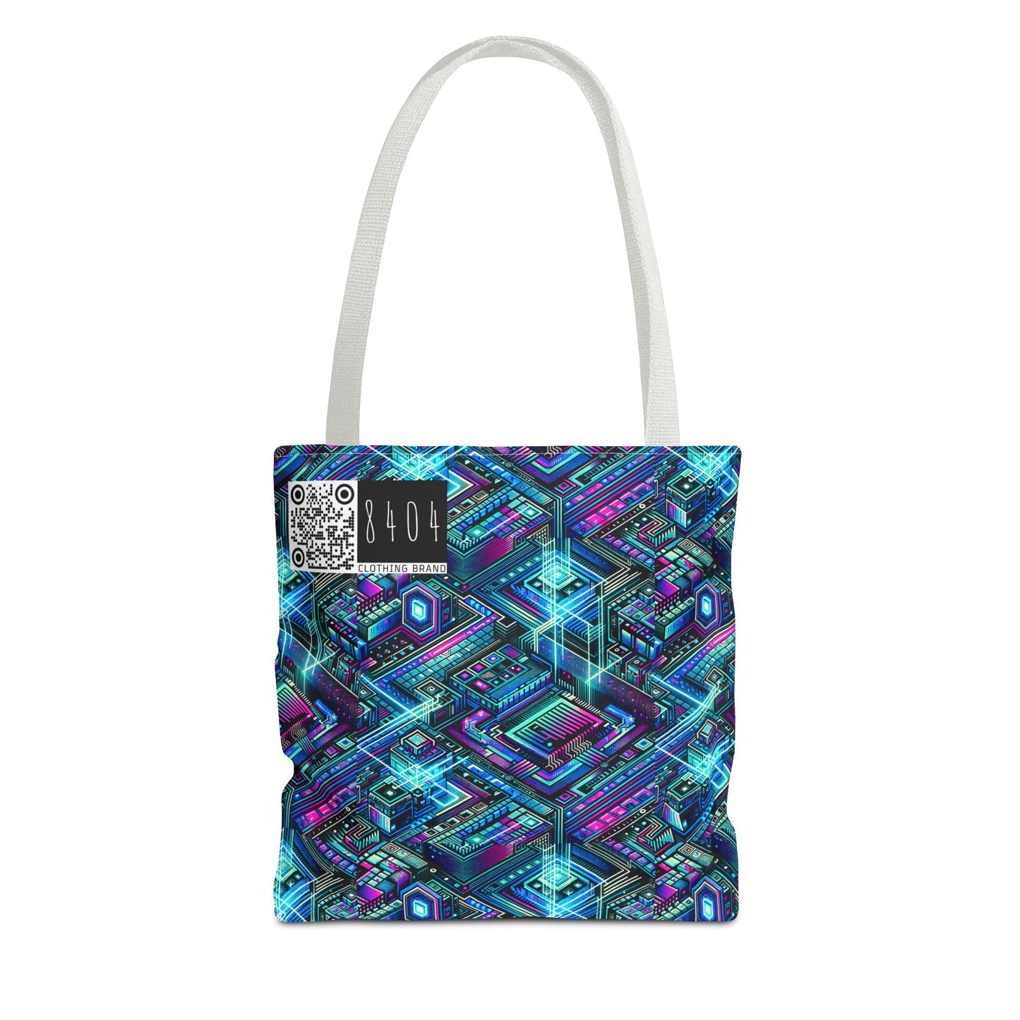Digital Dreamland Futuristic Tech Aesthetic Tote Bag - 8404 Design-42