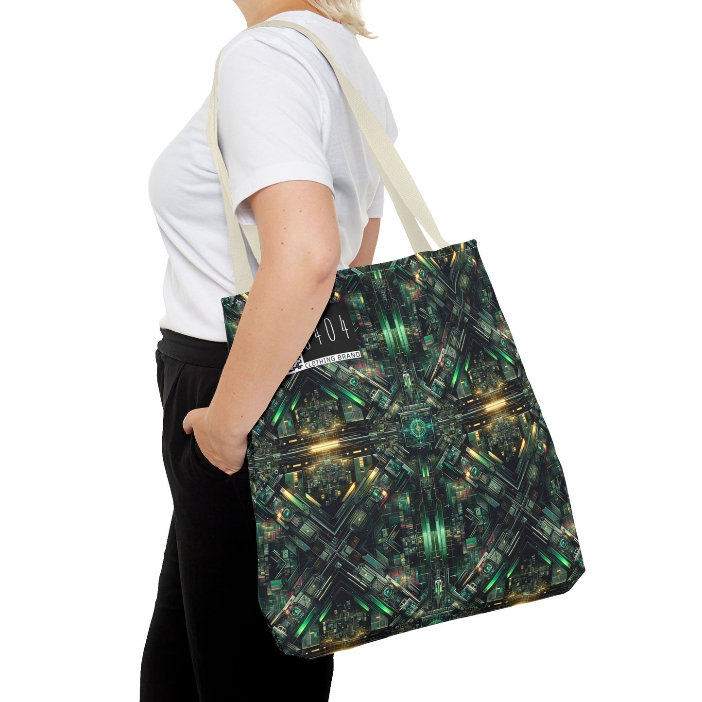 Tech Noir Graphics Tech-Inspired Streetwear Tote Bag - 8404 Design-56