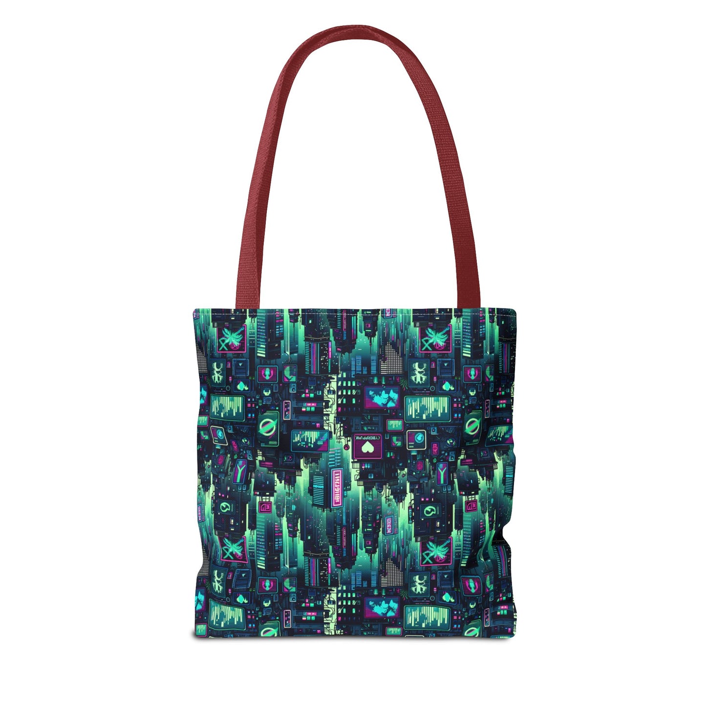 Tech Noir Graphics Futuristic Cyberpunk Tote Bag - 8404 Design-52