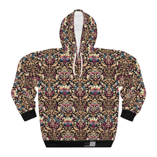Digital Renaissance Modern Baroque Fusion Pullover Hoodie - 8404 Design-53