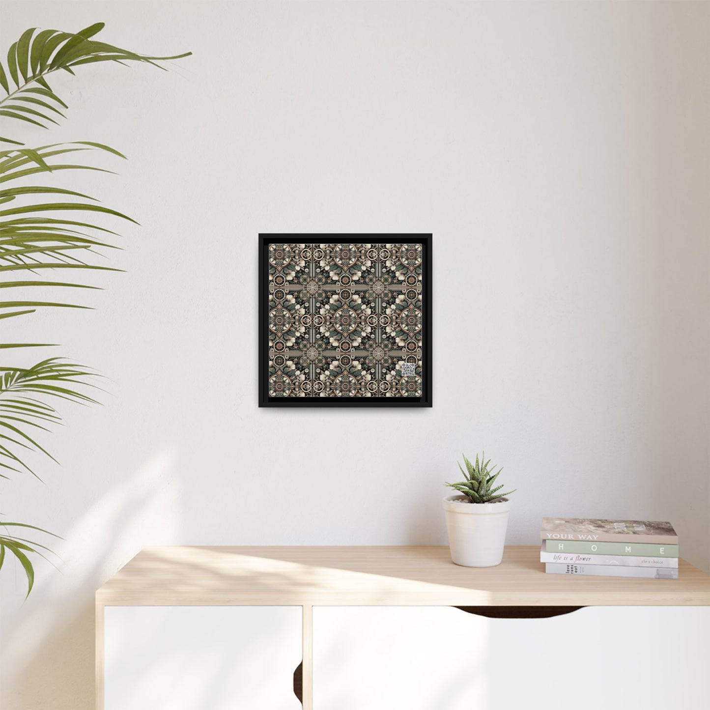 Cyber Garden Party Tech Garden Extravaganza Matte Canvas, Framed (multi-Color) - 8404 Design-66 A