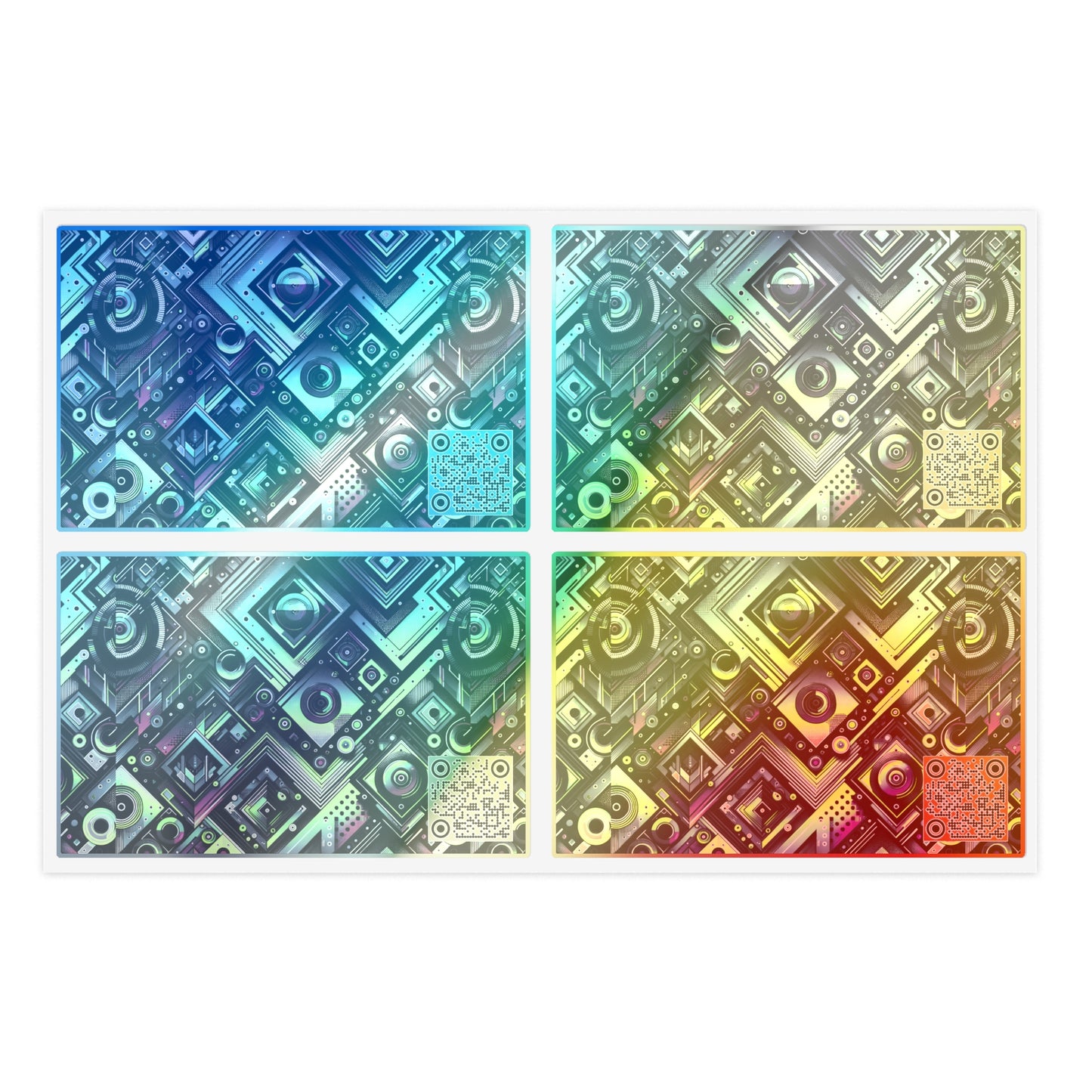 Tech-Tonal Graphics Tech-Forward Streetwear Sticker Sheets - 8404 Design-62