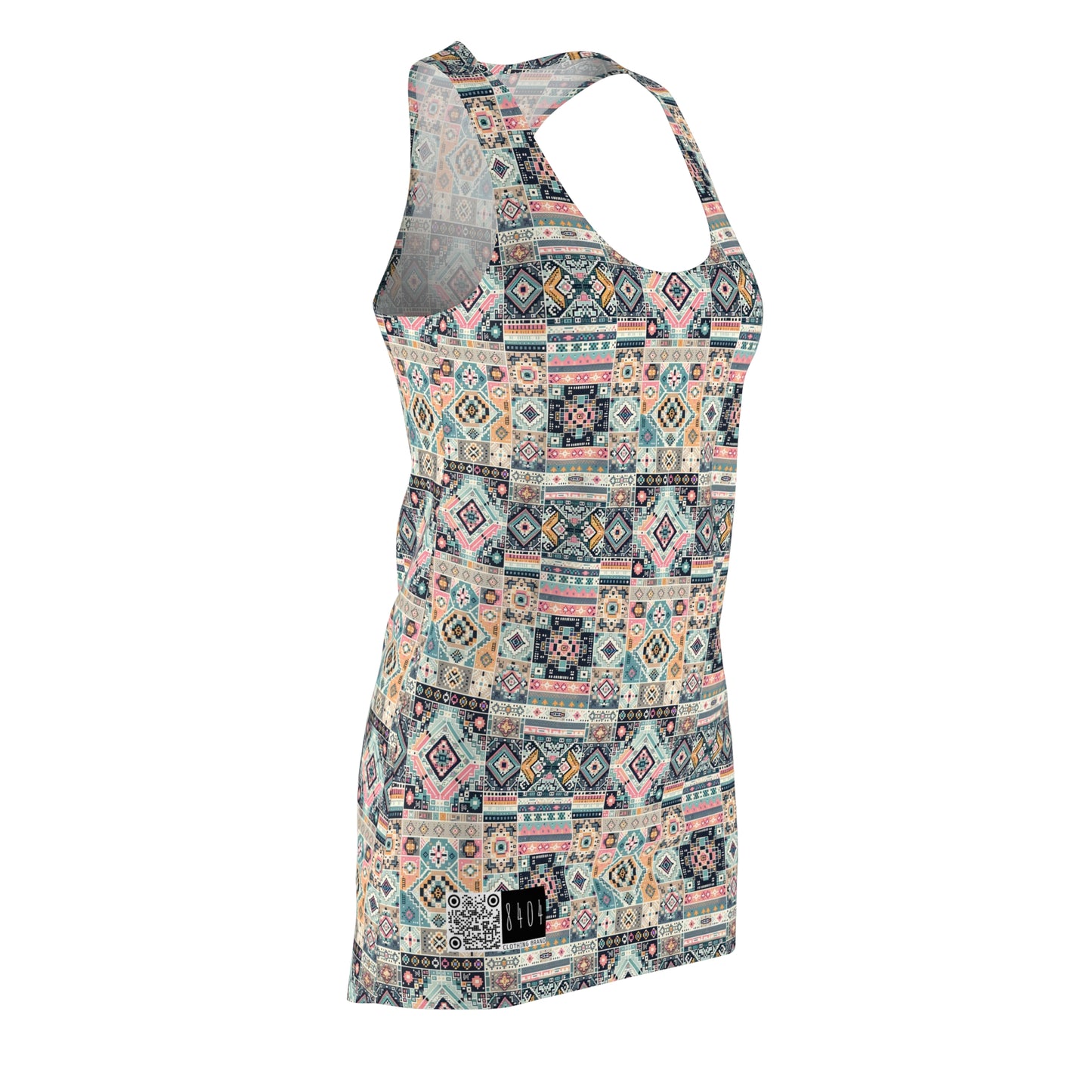 Digital Artisanal Fusion Digital Artisanal Women's Cut & Sew Racerback Dress - 8404 Design-55
