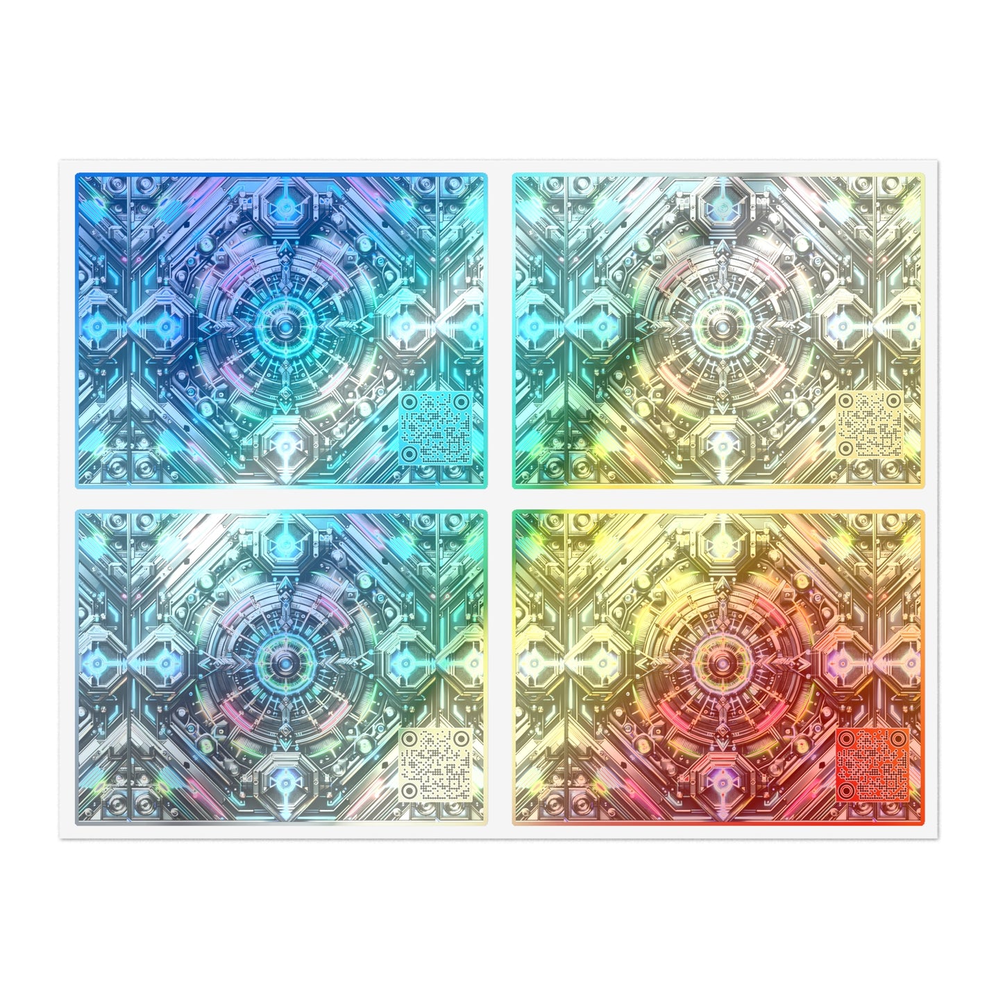 Tech-Infused Futurism Futuristic Tech Sticker Sheets - 8404 Design-53