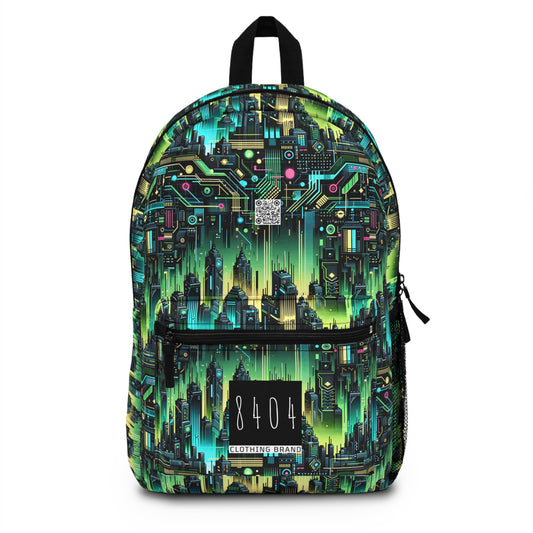 Cyber Punk Graphics Tech-Inspired Cyberpunk Backpack - 8404 Design-54