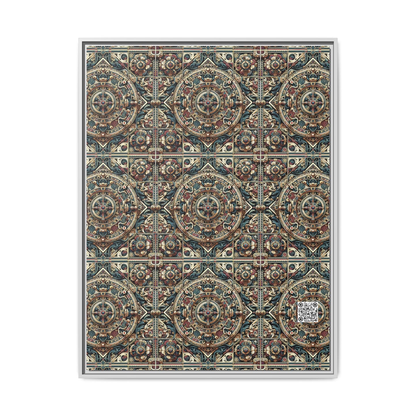 Urban Renaissance Historical Fusion With Street Edge Matte Canvas, Framed (multi-Color) - 8404 Design-57 A